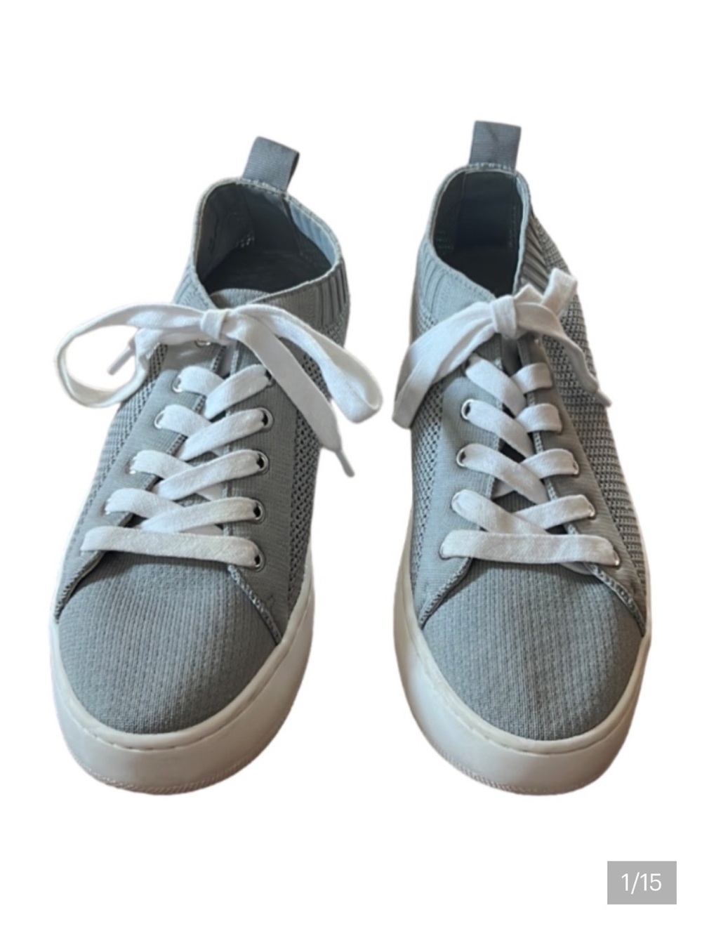 Steve Madden Bardo Sneaker grey knit chunky platform lace up Y2K Size 8.5